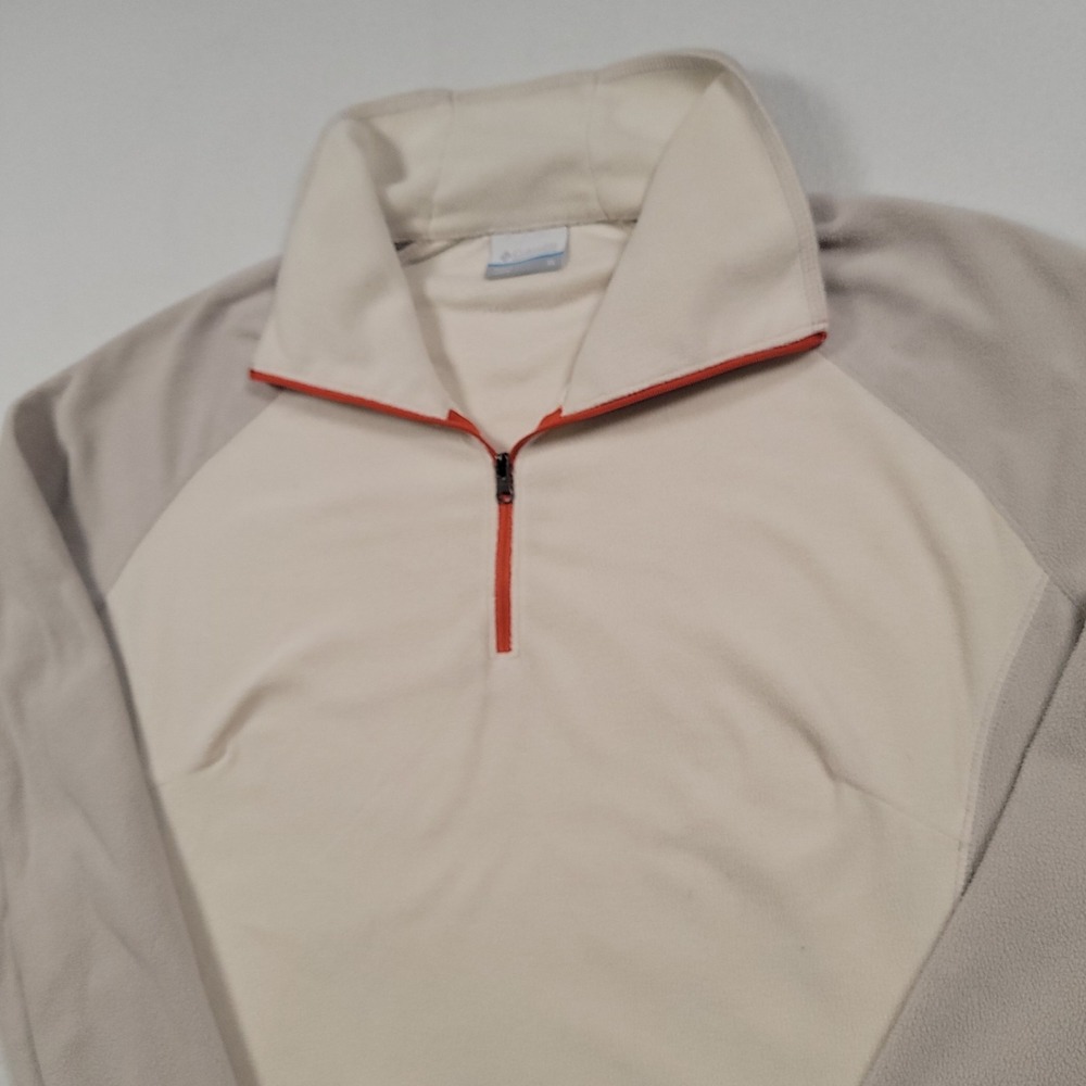 Columbia Women's Glacial Fleece III 1/4 Zip Pullover‎ XL Beige Soft Fleece